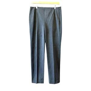 Talbots Women's Flat Front Slim Leg Trouser Ankle Dress Pants Grey 4